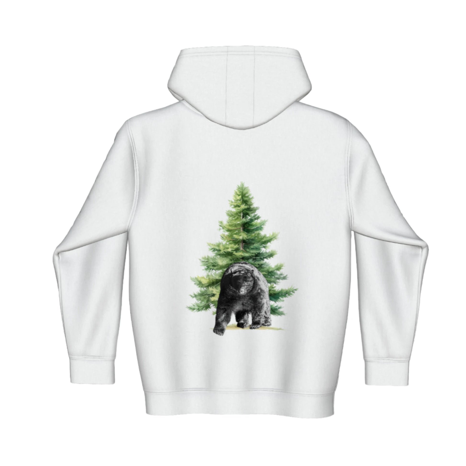 Observant Bear Premium Zipper Hoodie back