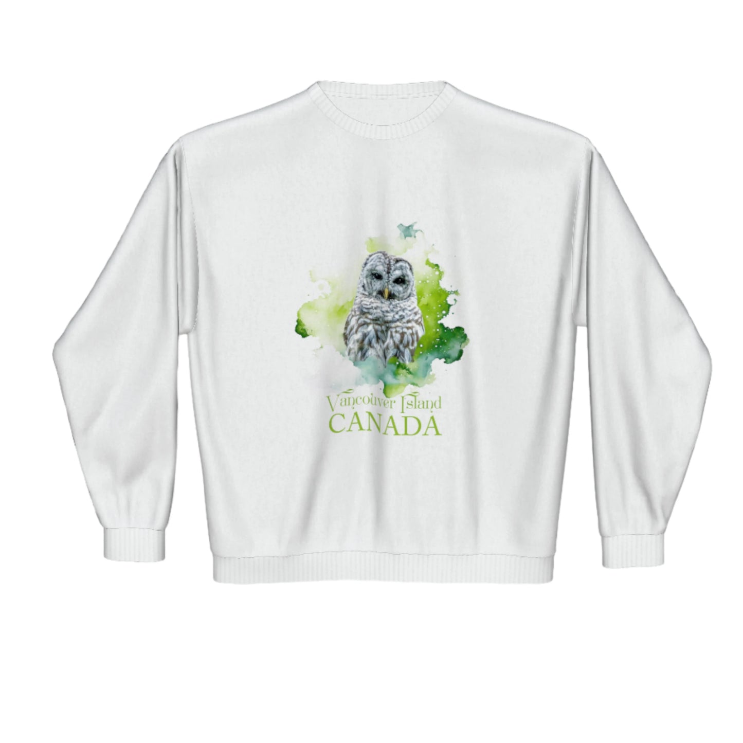 Wise Owl Vancouver Island Canada Premium Crewneck Sweatshirt