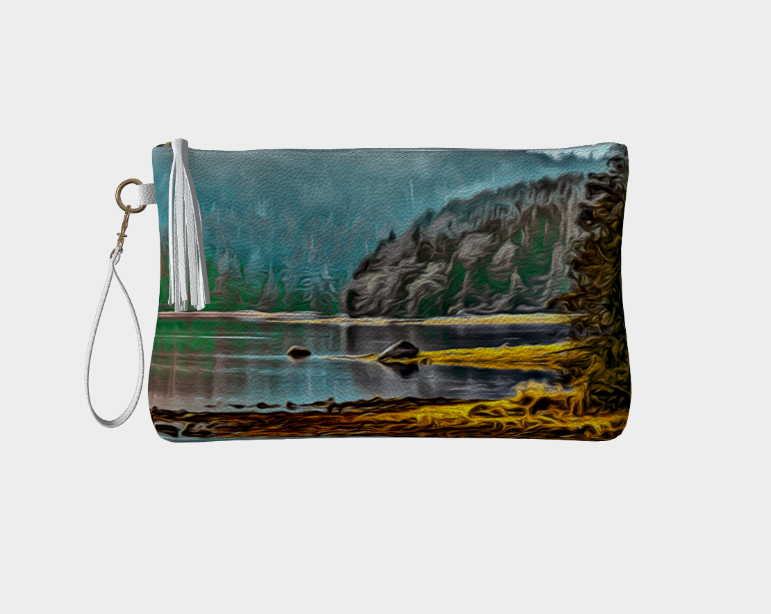 Wild Pacific Ucluelet Inlet Vegan Leather Makeup Bag