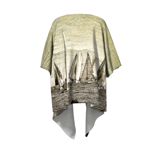 Yacht Race Draped Kimono
