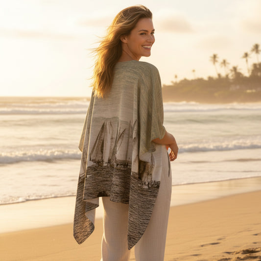 Yacht Race Draped Kimono