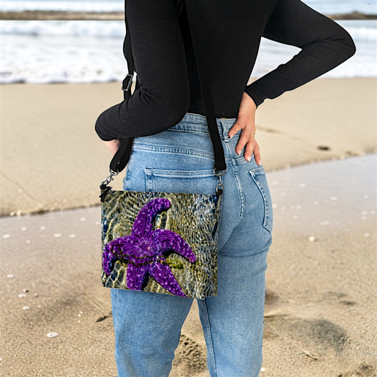 Amazing Starfish Vegan Leather Crossbody Purse