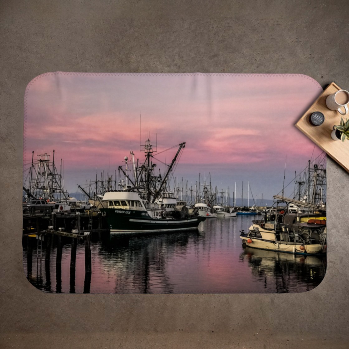 Sunset Marina French Creek Coastal Blanket