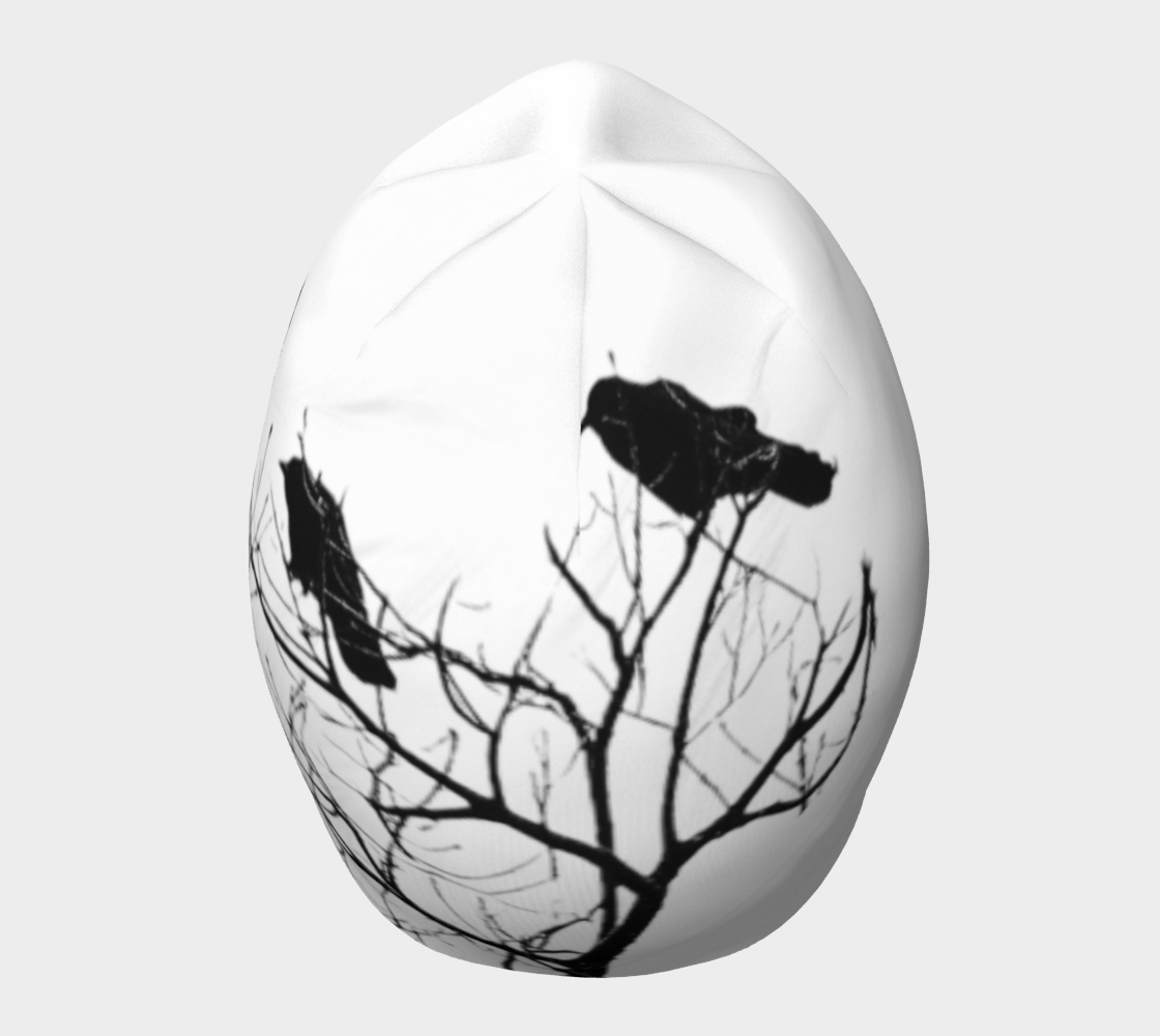 Top side Crow Feather Beanie
