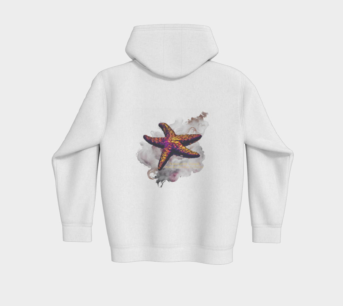 Star Track Vancouver Island BC Canada Premium Zipper Hoodie back