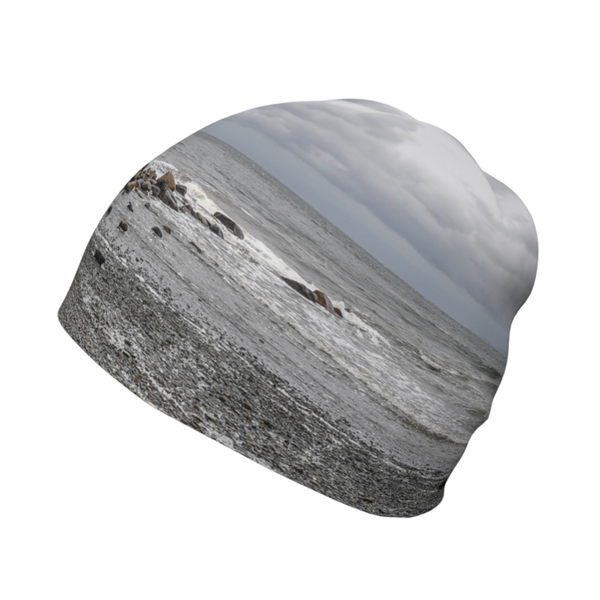 Left Side Gray Day Beanie by Roxy Hurtubise VanIsleGoddess.Com