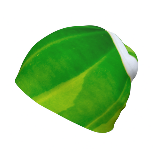 Left side Hosta Green Beanie by Roxy Hurtubise VanIsleGoddess.Com