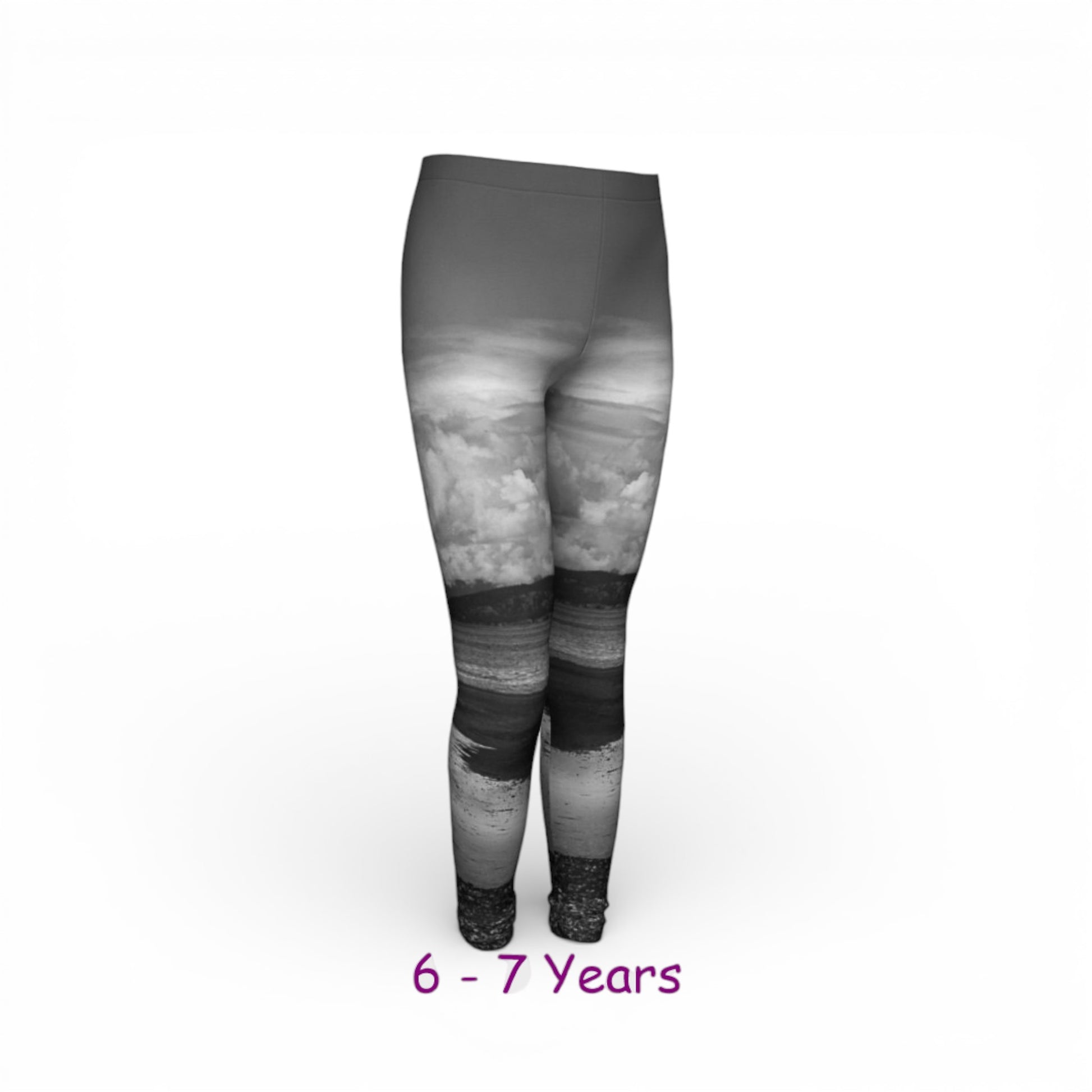 Leggings with a gradient design on a white background, labeled for age 6-7 years.
