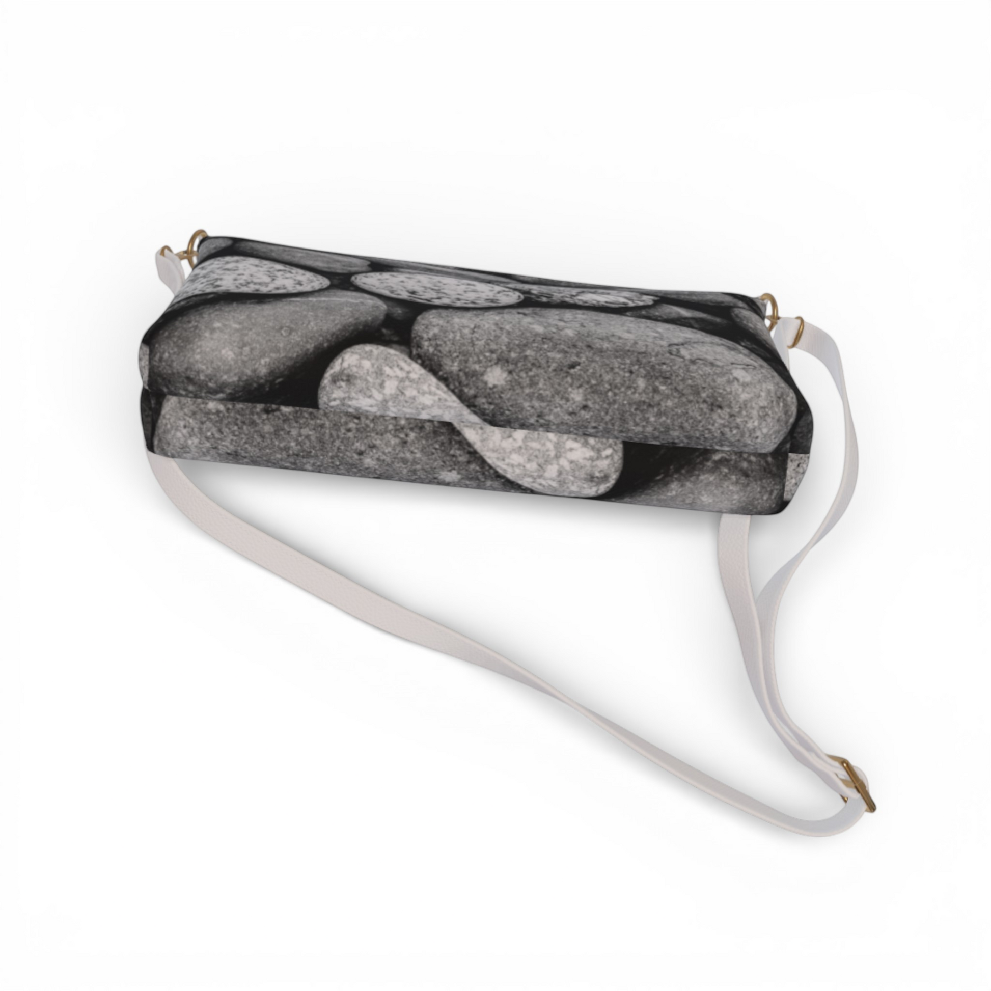 Van Isle Goddess Beach Rocks vegan leather crossbody purse with adjustable strap and pebble texture.