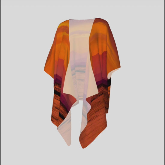 Video of Saratoga Beach sunset draped kimono