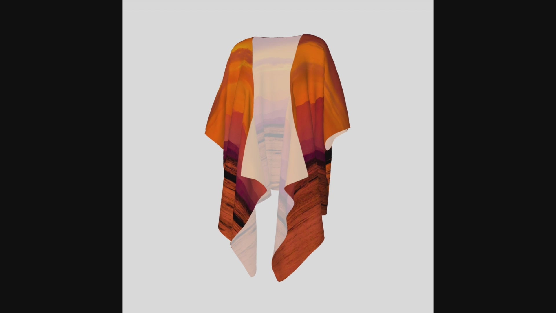 Video of Saratoga Beach sunset draped kimono