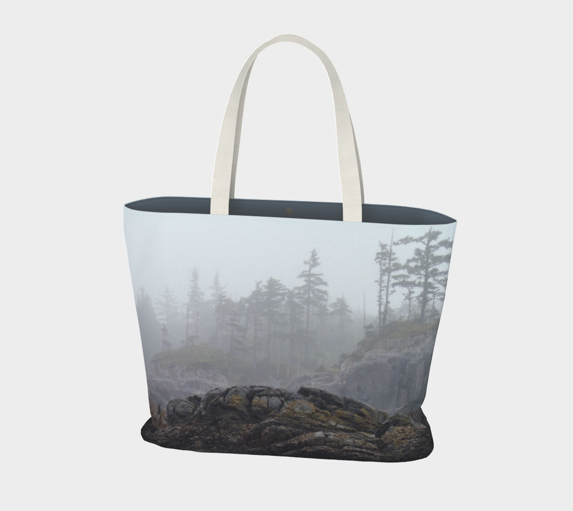 Van Isle Goddess West Coast Fog oversized Market Tote.