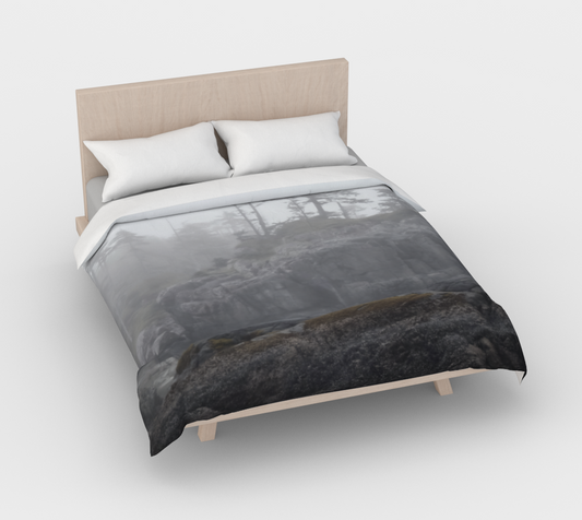 West Coast Ocean Fog Cotton Duvet Cover