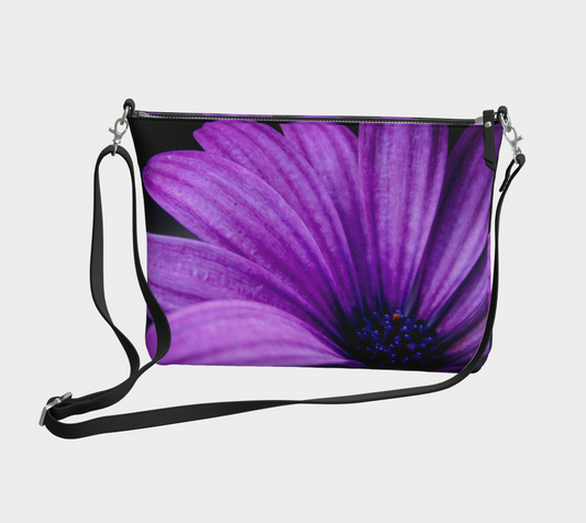 Violet Summer Vegan Leather Crossbody Purse