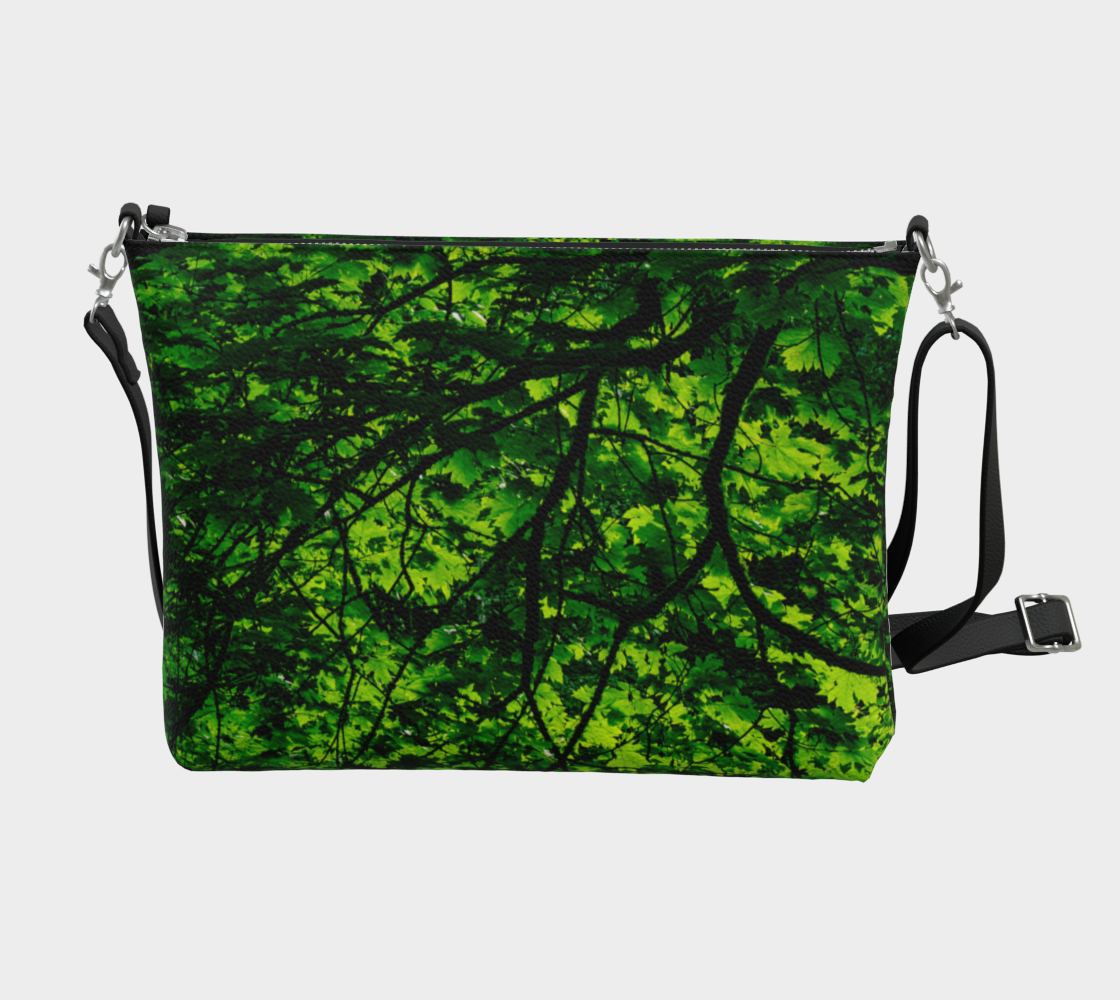 Canopy of Leaves Vegan Leather Crossbody Purse