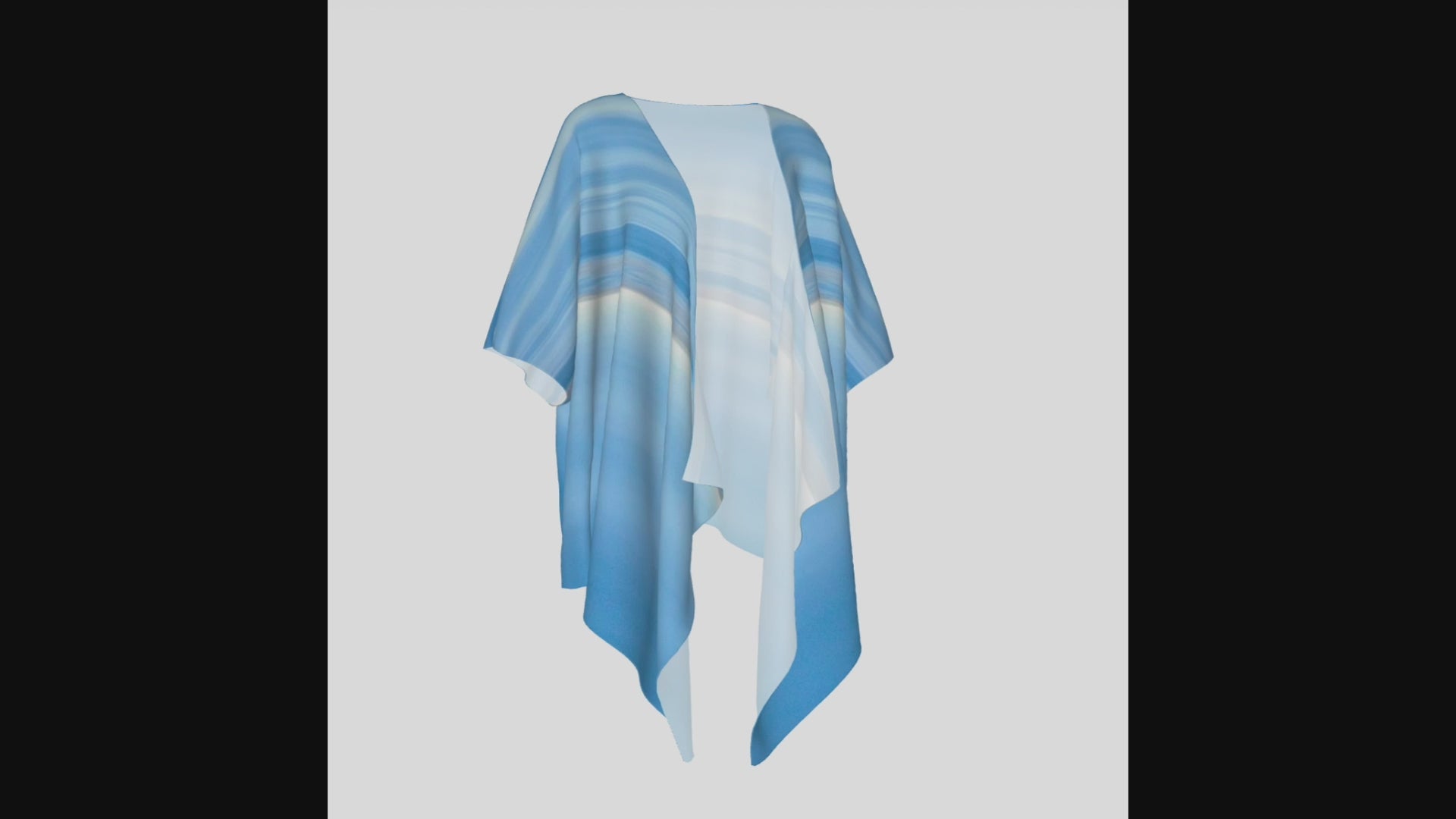Video of the Ocean Blue draped kimono.