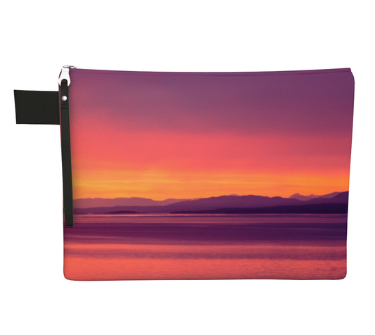 Vancouver Island Sunset Zipper Carry All by Vanislegoddess.com available in 4 sizes.