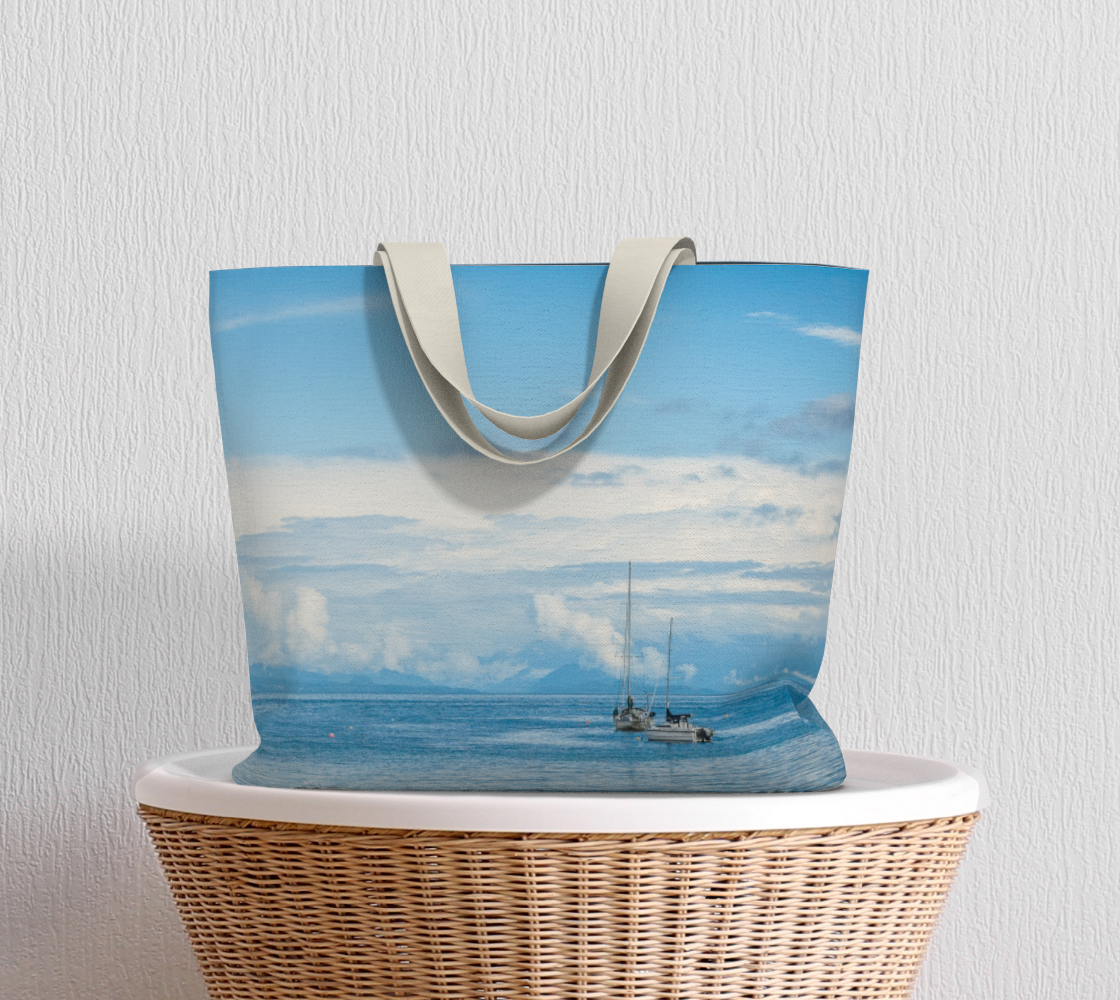 Azure Afternoon Market Tote Bag