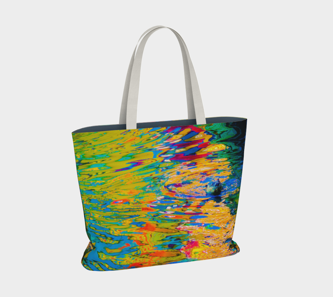 Van Isle Goddess Otter Art Oversized Market Tote.