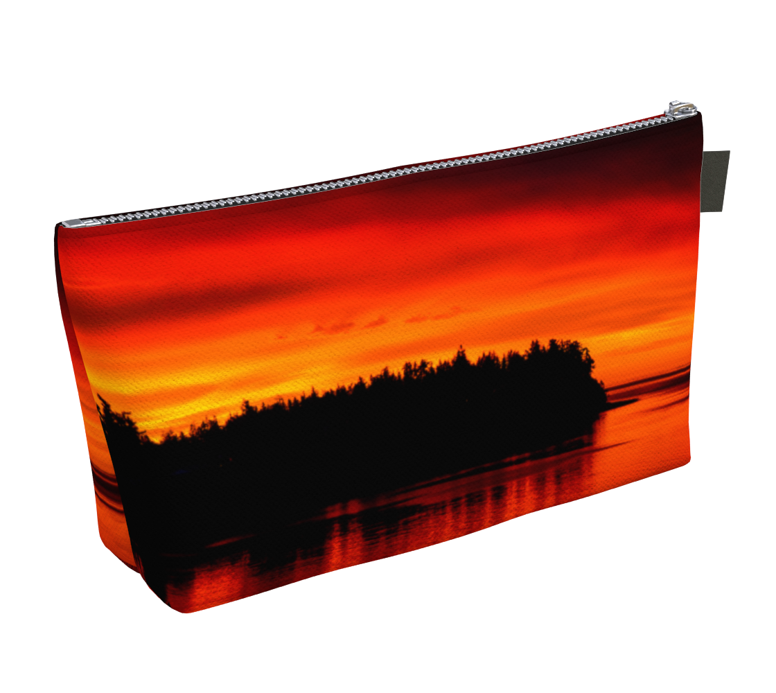 Awesome Sunset Parksville Beach Makeup Bag select from 2 sizes by Van Isle Goddess