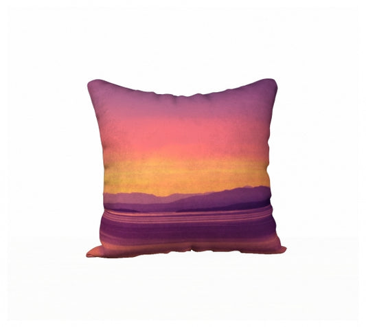 Vancouver Island Sunset 18" x 18" Throw Pillow Cover