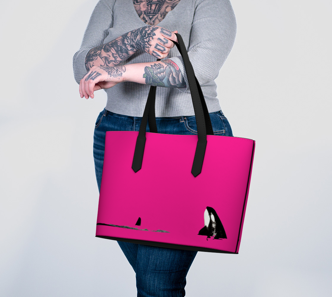 Orca Spy Hop Vegan Leather Tote Bag