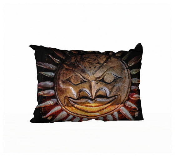 Sun Mask 20" x 14" Throw Pillow Cover