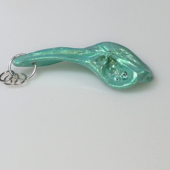 This video showcases The Cascadia Pendant created with a natural seashell from the beaches of Vancouver Island.  The seashell is turquoise and has high quality herkimer diamonds.