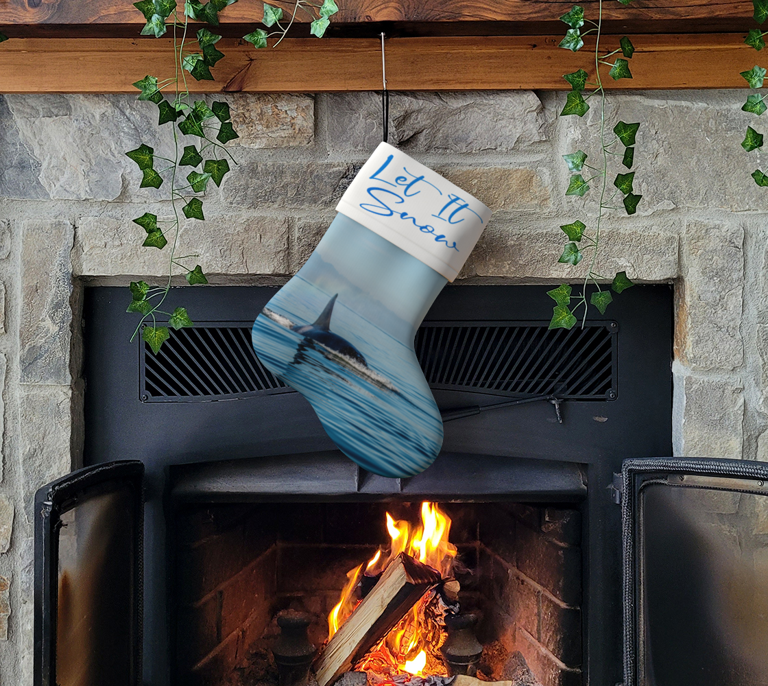 Let It Snow Orca Holiday Stocking