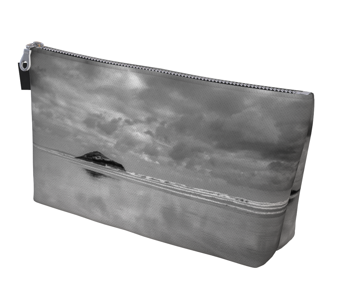 Long Beach Tofino Makeup Bags featuring printed artwork by Roxy Hurtubise available in 2 sizes on VanIsleGoddess.Com 