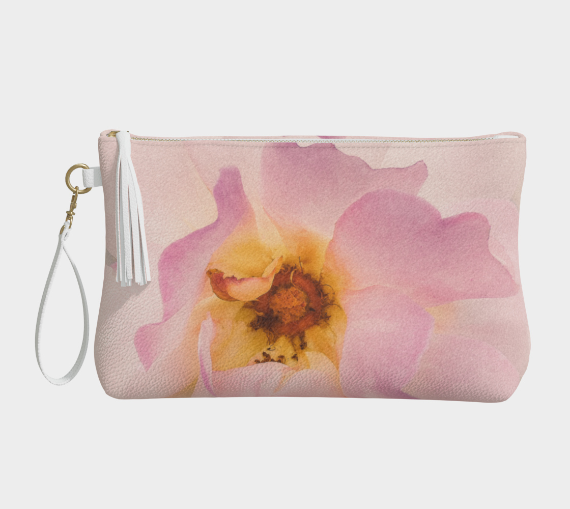 Center of My Universe Rose Vegan Leather Makeup Bag