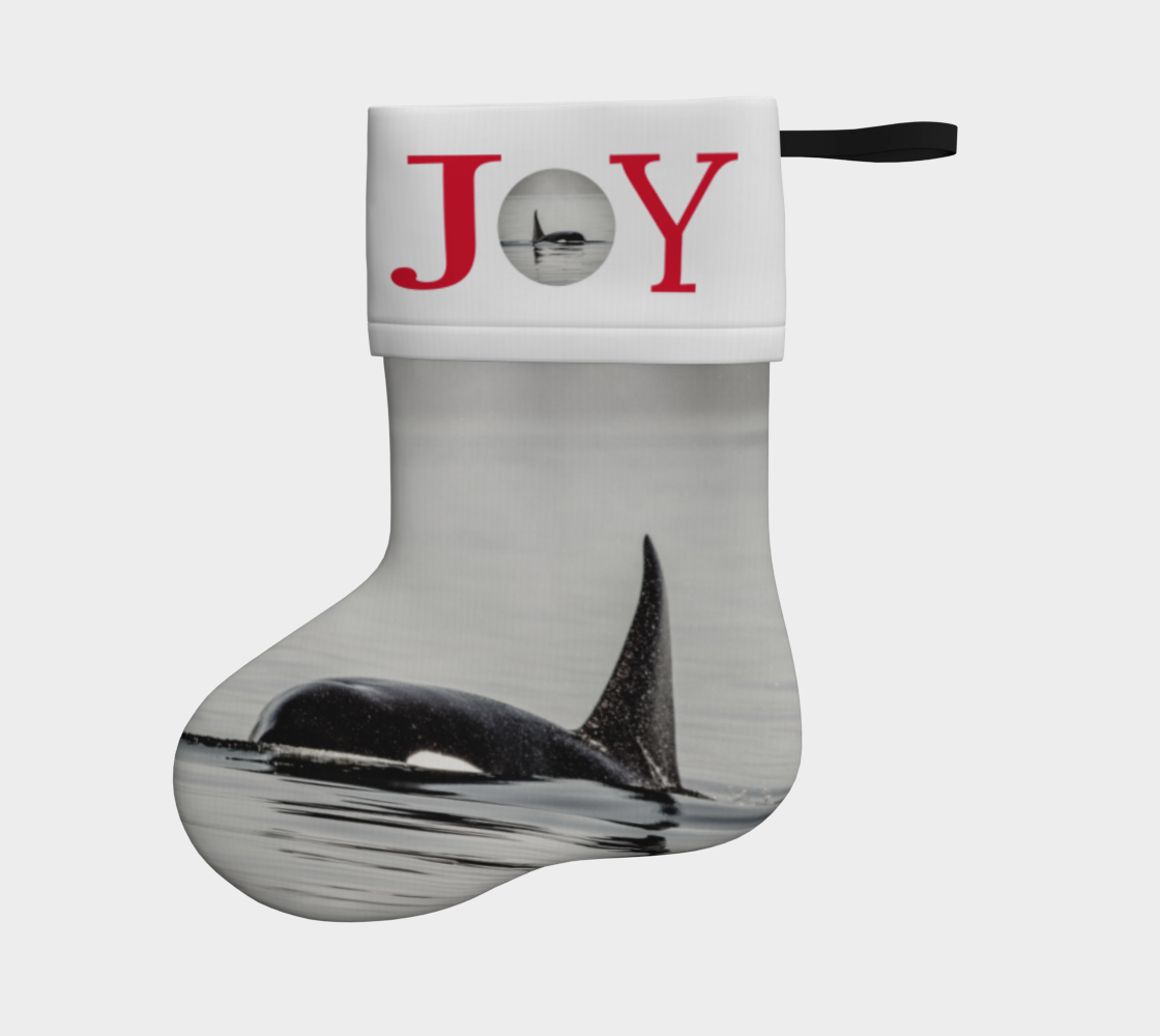 Joy Orca Holiday Stocking