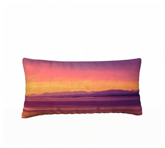 Vancouver Island Sunset 24" x 12" Throw Pillow Cover