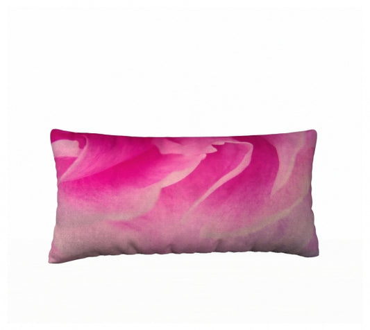 Rose Petal Kiss 24" x 12" Throw Pillow Cover