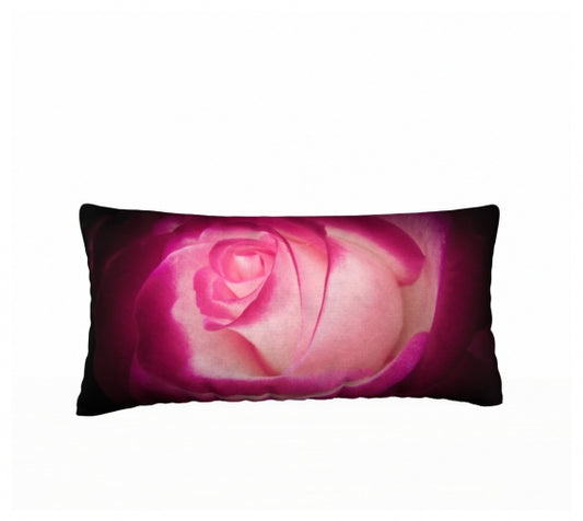 Illuminated Rose 24" x 12" Throw Pillow Cover