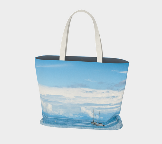 Azure Afternoon Market Tote Bag