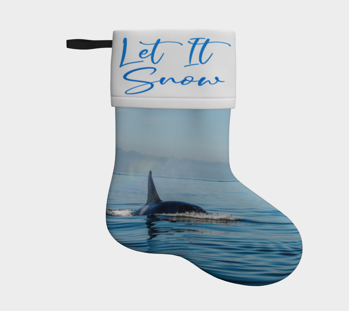 Let It Snow Orca Holiday Stocking