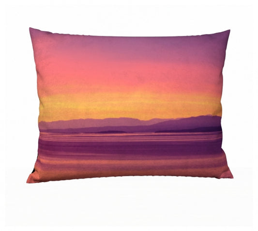 Vancouver Island Sunset 26" x 20" Throw Pillow Cover