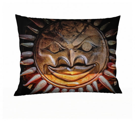 Sun Mask 26" x 20" Throw Pillow Cover