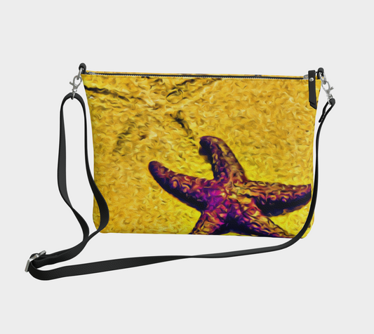 Star Track Vegan Leather Crossbody Purse