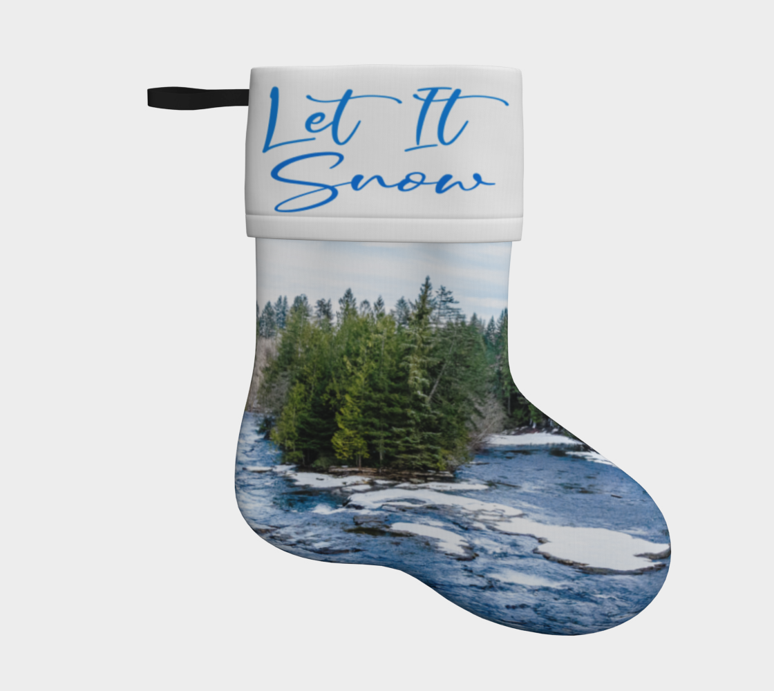 Let It Snow Comox Lake Holiday Stocking