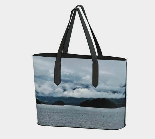 Port Alberni Inlet Vegan Leather Tote Bag