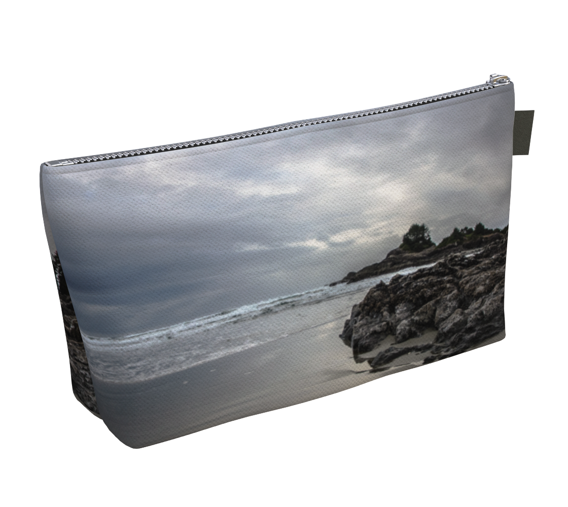 Cox Bay Beach Afternoon in Tofino Makeup Bag by Van Isle Goddess Vancouver Island available in 2 sizes.