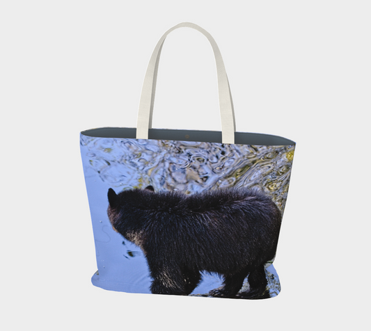 Van Isle Goddess Waters Edge Bear oversized Market Tote.