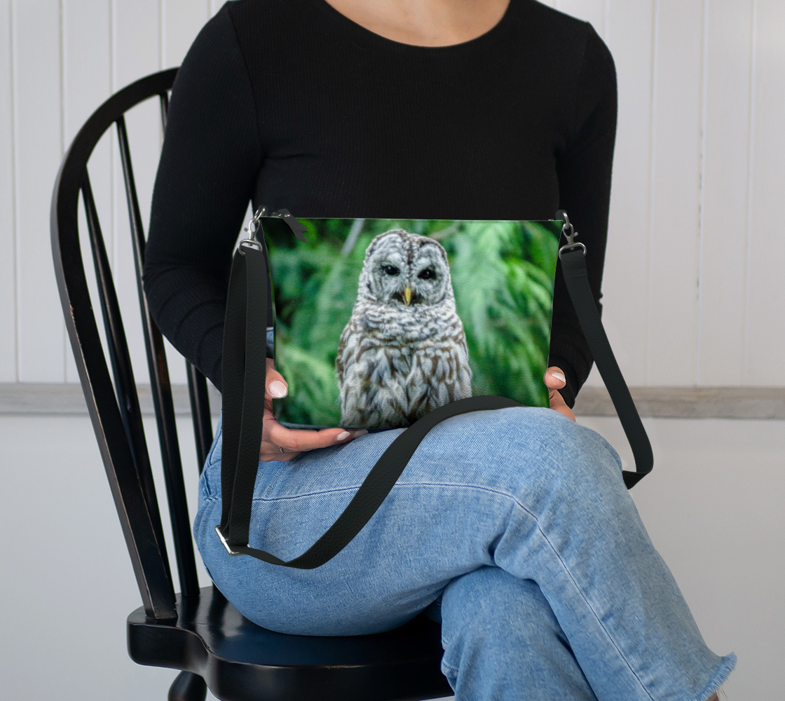 Good Evening Owl Vegan Leather Crossbody Purse