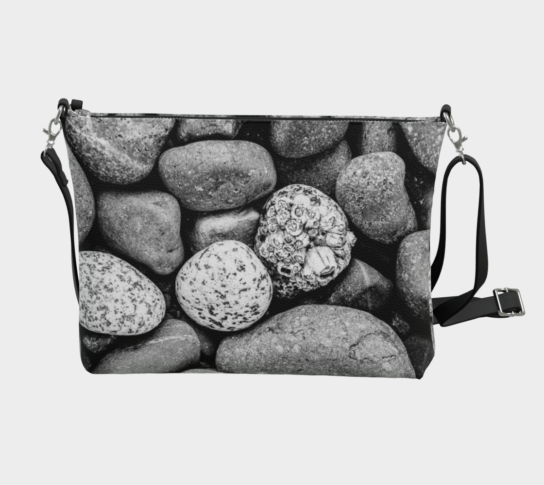 Beach Rocks Vegan Leather Crossbody Purse