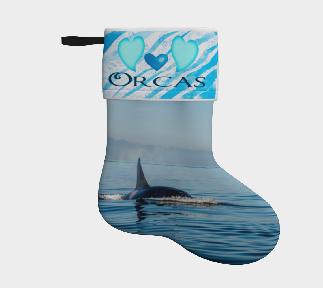 Love Orcas Holiday Stocking