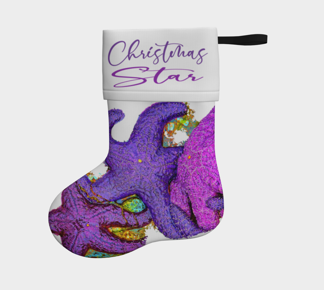 Christmas Star Starfish Holiday Stocking