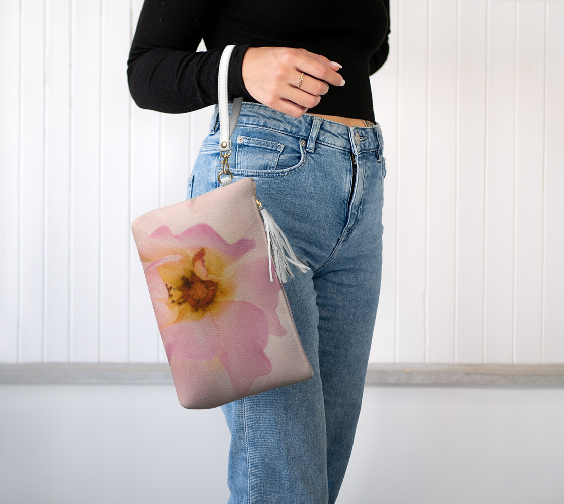 Center of My Universe Rose Vegan Leather Makeup Bag