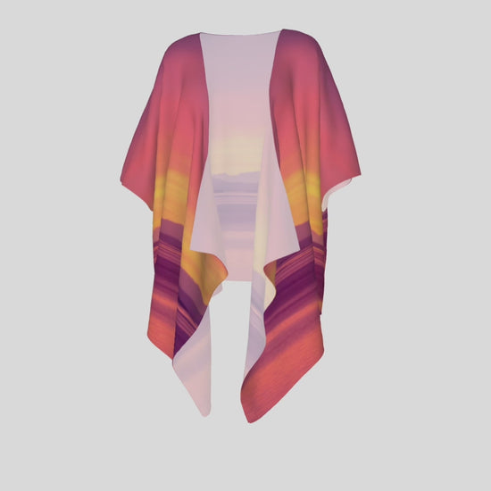 Video of Vancouver Island Sunset II draped kimono.